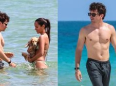 Charles Leclerc pluska się w oceanie z niedawno POŚLUBIONĄ żoną. Idealny miesiąc miodowy? (ZDJĘCIA)