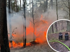 Słodko-gorzki początek długiego weekendu. Kobieta straciła kamper, ale ocaliła życie