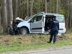 Auto uderzyło w drzewo. Cztery osoby trafiły do szpitala