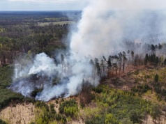 Wielki pożar lasu na Podkarpaciu. W akcji gaśniczej pomógł dron