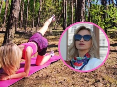 Ilona Januszewska wygina się w lesie. Przed jednym ostrzega