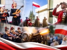 Patriotyczne emocje i huk armaty w Nowym Sączu. Święto flagi po lachowsku wraca na dziedziniec Sokoła