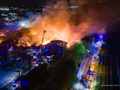 Ogromny pożar odpadów w Gliwicach