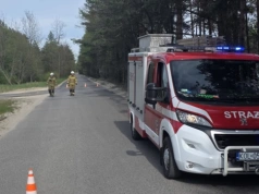 Zdarznie drogowe na trasie z Jaworzna do Bukowna. Droga zablokowana