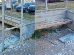 Bezmyślny akt wandalizmu pod Olsztynem. Przystanek kompletnie zniszczony