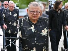 Dawno niewidziany Wojciech Mann razem z synem pojawił się na pogrzebie Andrzeja Olechowskiego (ZDJĘCIA)
