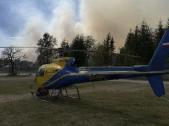 Bielska firma w akcji przy ogromnym pożarze na Lubelszczyźnie. Gaszą z pomocą śmigła i bambi bucket