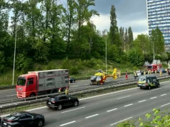 Wypadek na autostradzie A4. Dwie osoby ranne, lądował LPR