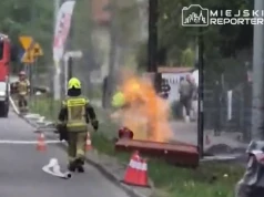 Uszkodzony gazociąg stanął w płomieniach. Jedna osoba poparzona