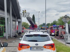Pożar dworca autobusowego w Czyżynach