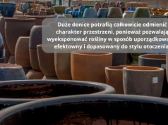 Duże donice i donice betonowe — poznaj kilka pomysłów na elegancką aranżację ogrodu, tarasu i wejścia do domu
