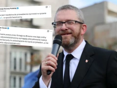Grzegorz Braun nie usłyszał zarzutów, bo zastosował sprytny manewr wyjścia za drzwi