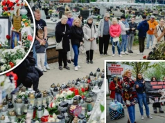 Tłumy odwiedzają grób Litewki w jego urodziny. "Zadzwoniłam pokazać córce"