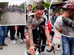 Potężna kraksa na Giro d'Italia. Kolarze przewracali się jak domino. Są poszkodowani