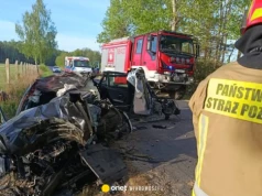 Samochód zderzył się z łosiem pod Wyszkowem. Kierowca nie żyje