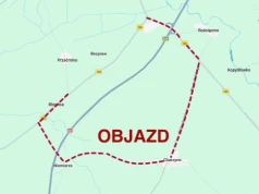 DW102 z wyłączeniami na dwóch odcinkach