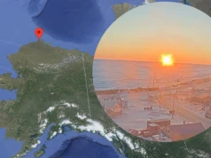 Ostatni zachód słońca za nimi. W tym rejonie USA dzień potrwa kilka miesięcy