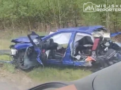 Poważny wypadek na S8 pod Warszawą. Lexus przebił bariery i spadł z trasy. Interweniowała załoga LPR