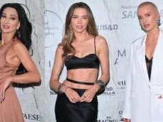 Sandra Kubicka z odsłoniętym brzuchem, Maffashion w bieli i elegancka Justyna Steczkowska zadają szyku na pokazie Zienia (ZDJĘCIA)