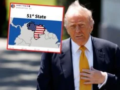 Trump nie odpuszcza ws. Wenezueli. Opublikował kuriozalną mapę
