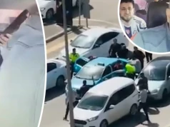 Uzbrojony w "pompkę" bandyta porwał taksówkę. Kierowca ruszył do walki