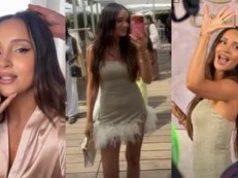 Marina Łuczenko i jej kolejny pracowity dzień w Cannes. Tym razem wskoczyła w ZŁOTĄ MINI. Fajne ma życie? (ZDJĘCIA)