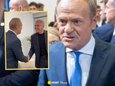 Tak Donald Tusk przywitał się z George'em Clooneyem. "To nie moja wina"