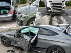 Zderzenie trzech pojazdów na Spółdzielczej w Szamotułach
