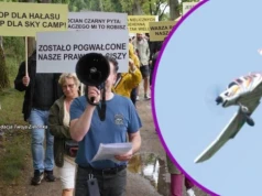 Samoloty i skoczkowie nad domami. Konflikt wokół lotniska