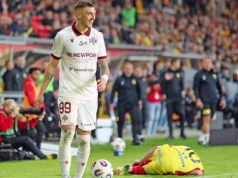 Puściły mu nerwy! Obsceniczny gest napastnika Widzewa po porażce z Koroną