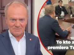Tusk zaskoczył zwiedzających. Nagle wszedł do sali