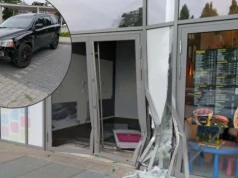 Z ostatniej chwili! W Ciechanowie auto wjechało w witrynę sklepową