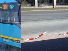 Autobus PKM staranował barierkę. Po miesiącu spółka odpowiada: to nie nasz pracownik