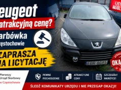 Peugeot za atrakcyjną cenę? Skarbówka w Częstochowie zaprasza na licytację!