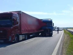 Kolejny wypadek na autostradzie A4 wysokości Brzegu! Zderzenie dwóch ciężarówek