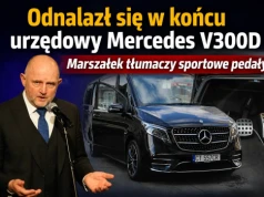 Odnalazł się Mercedes V300D. Marszałek broni sportowych pedałów