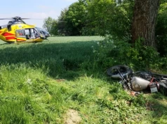 Z ostatniej chwili! Wypadek z udziałem busa i motocykla. Lądował śmigłowiec LPR