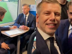 Tak wyglądał wywiad TVN z Magyarem w pociągu. W przedziale istne szaleństwo