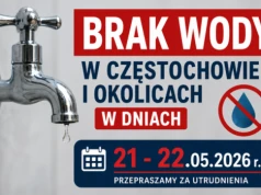 Brak wody w Częstochowie i okolicach dniu 21- 22.05.2026 r.