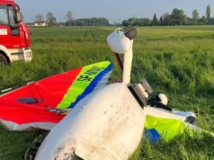 Wypadek motolotniarza w powiecie łosickim
