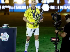 Oto co zrobił Ronaldo po odebraniu trofeum za mistrzostwo. Miliony wyświetleń