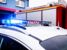 Plama farby na ul. Rudzkiej w Raciborzu. Policja ustaliła sprawcę zdarzenia