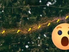 Ten obraz mrozi krew. Blizna po tornadzie jest widoczna z orbity