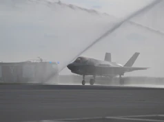 Wojskowi strażacy powitali pierwsze polskie F-35