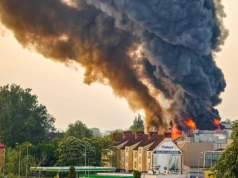 Pożar hali przy Targowej w Gorzowie Wielkopolskim