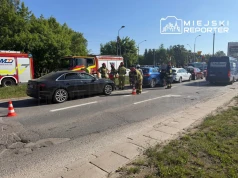 Zderzenie 4 aut. Jeden kierowca w szpitalu, jeden pijany a jeden bez uprawnień