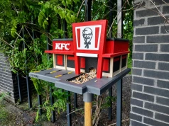KFC w wersji dla skrzydlatych klientów. Ten karmnik z Krakowa zaskakuje detalami
