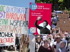 Naukowcy zrobili protest, chcą wyprosić od rządu, żeby troszkę więcej dał na naukę i rozwój