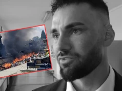 Gęsty dym nad cmentarzem, grób Łukasza Litewki stanął w ogniu. „Prawdopodobnie ktoś z odwiedzających…”
