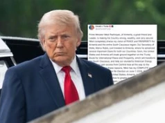 Trump wskazał, kto powinien wygrać wybory w Armenii